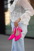 Dámská obuv Neon Pink Stiletto Sandály Natural Leather 217 ElitaBut