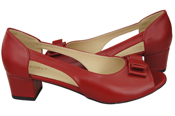 Dámská obuv Sandály Červená přírodní kůže 145 ElitaBut