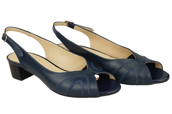 Dámská obuv Přírodní kůže Sandály Navy blue 991 ElitaBut