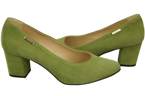 Dámská obuv Pistachio Natural Leather Suede pumps 106 ElitaBut