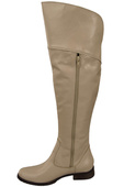 Dámské kozačky Cappuccino Bright Musketeers High over the knee natural leather 638 ElitaBut