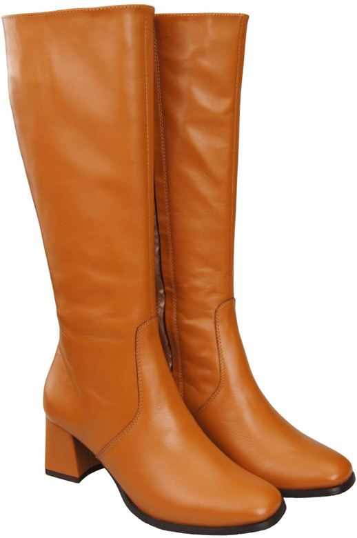 Pohodlné dámské boty na nízkém podpatku z přírodní kůže 212 ElitaBut