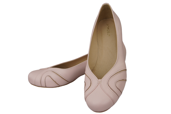 Dámská obuv Dámské kožené lodičky Powder pink 786 ElitaBut