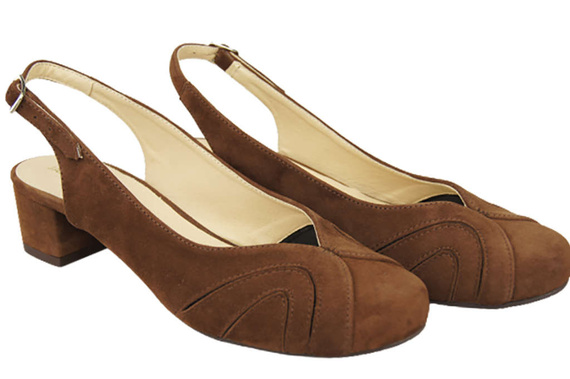 Dámská obuv Přírodní kůže Semišové sandály Hnědá 842 Z ElitaBut