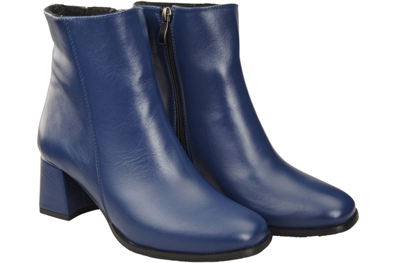 Dámské boty Navy blue for winter natural leather 214 Z ElitaBut