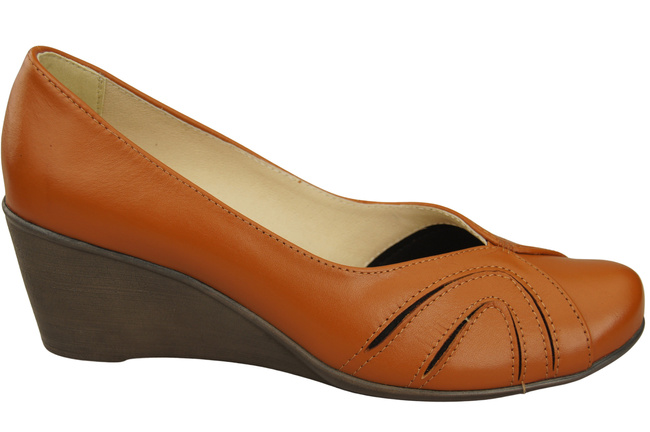 Červená dámská obuv z přírodní kůže 828 ElitaBut