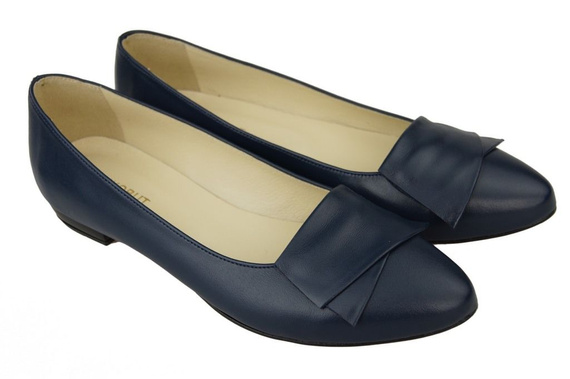 Dámské boty Baleríny navy blue přírodní kůže 988 ElitaBut