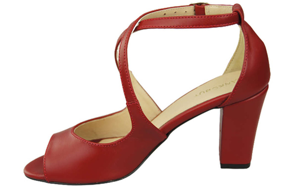 Dámská obuv Sandály Červená přírodní kůže 186 ElitaBut
