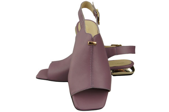 Pohodlná dámská obuv Sandály Lila Plochý zlatý podpatek Přírodní kůže 207 ElitaBut