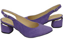 Dámské sandály z přírodní semišové kůže Fialová Elegance a pohodlí 196 Od ElitaBut