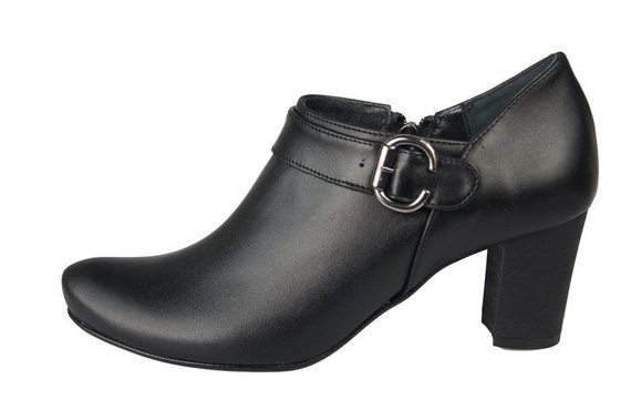 Obuv Dámské polobotky z přírodní kůže Černá 826 ElitaBut