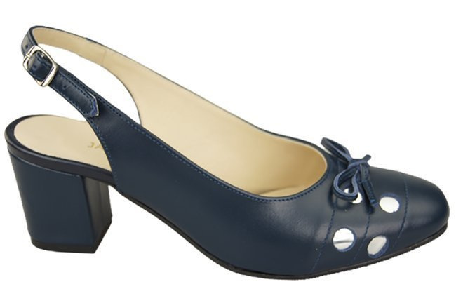 Dámská obuv Navy Blue Sandály Natural Leather 167 ElitaBut