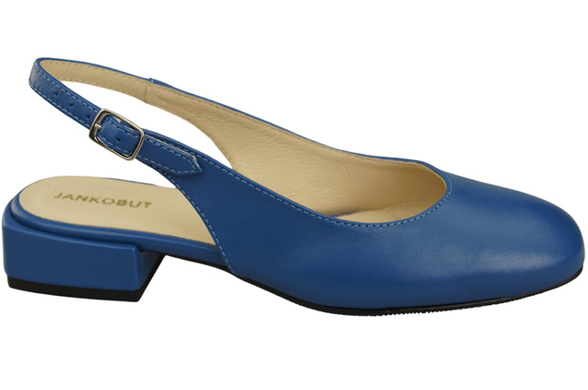 Dámská obuv Sandály modré s plochým podpatkem Přírodní kůže 206 ElitaBut