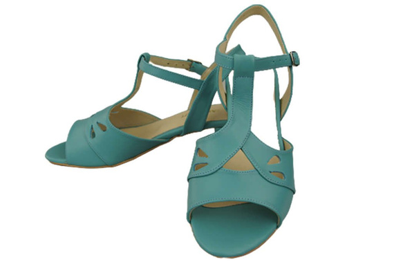 Dámská obuv Tyrkysové sandály Přírodní kůže 169 ElitaBut