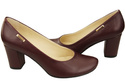 Dámské boty Classic Maroon Natural Leather Almond Nose pumps 201 ElitaBut