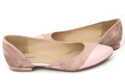 Dámské baleríny Powder Pink Suede Natural Leather 146 ElitaBut