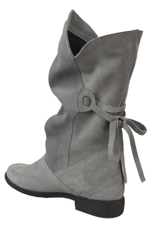 Dámské kozačky Ash kůže Jaro / Podzim přírodní velur 999 L ElitaBut