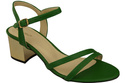 Dámská obuv Zelená přírodní kůže 197 Smyslně odhalující sandály ElitaBut