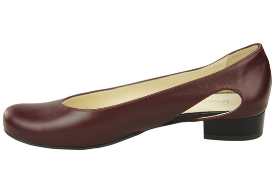 Dámské baletní boty Maroon přírodní kůže 103 ElitaBut