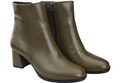 Dámské boty Olive leather for winter 214 Z ElitaBut