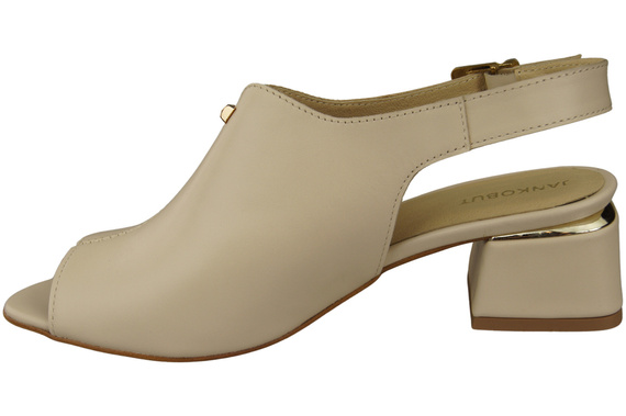 Dámská obuv Sandály Béžová zlatá přezka Přírodní kůže 198 ElitaBut