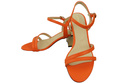 Dámská obuv Oranžová přírodní kůže 197 Smyslně odhalující nohy Sandály ElitaBut