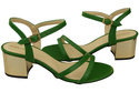 Dámská obuv Zelená přírodní kůže 197 Smyslně odhalující sandály ElitaBut