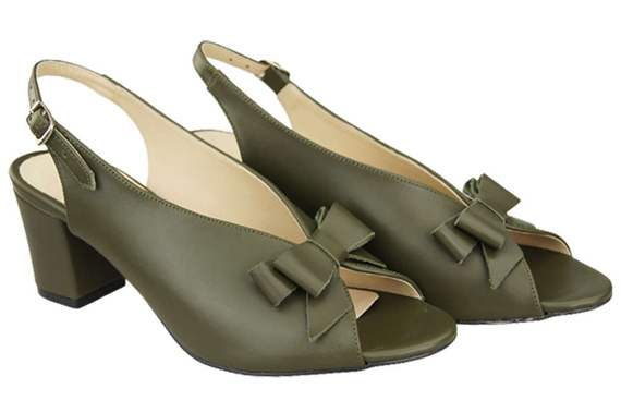 Dámská obuv Sandály Olive Natural Leather Faced 148 L ElitaBut