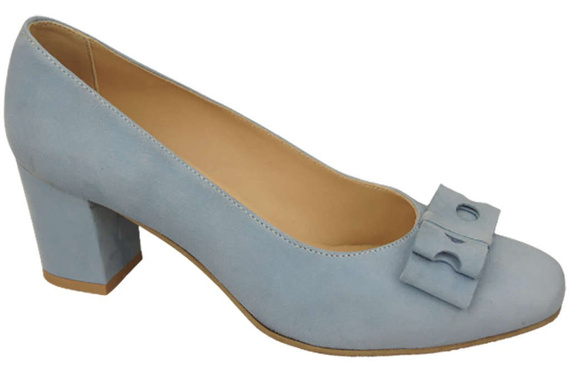 Dámská obuv Modré semišové kožené lodičky 163 ElitaBut