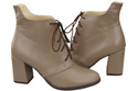 Obuv Dámské boty Cappuccino Dark Lace-up Winter Natural Leather 174 Od ElitaBut