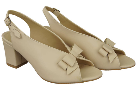 Dámské sandály Beige Faced Leather 148 L ElitaBut