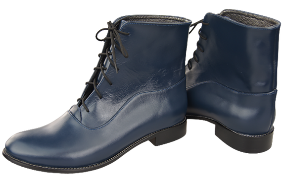 Dámské kozačky námořnická modrá Jaro/podzim přírodní kůže 155 L ElitaBut