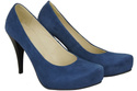 Dámská obuv Navy Blue Suede Leather 644 ElitaBut