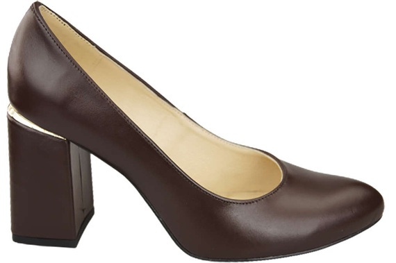 Dámská obuv Chocolate pumps Natural leather 179 ElitaBut