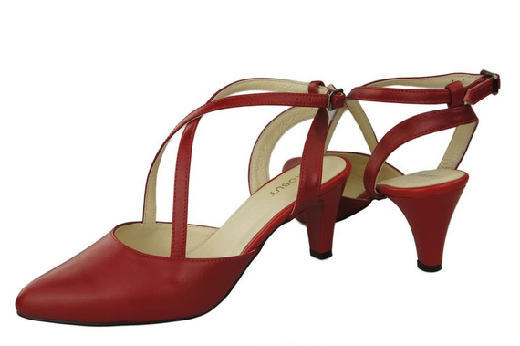 Dámská obuv Sandály Červená přírodní kůže 129 ElitaBut