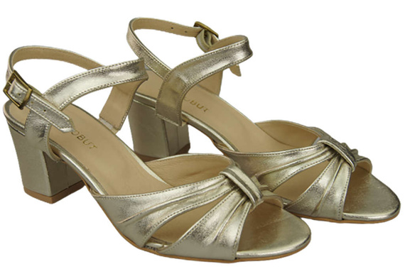 Dámská obuv Zlaté sandály Přírodní kůže 168 ElitaBut