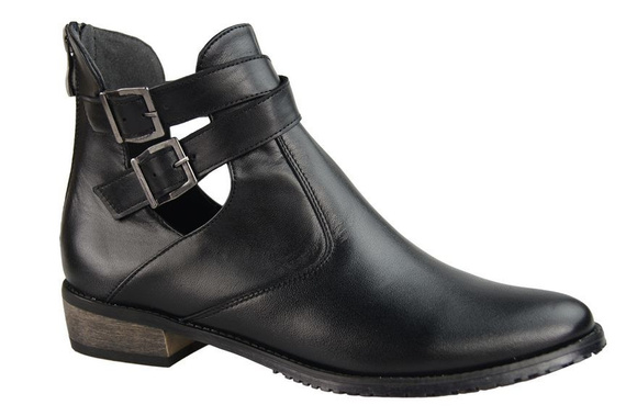 Obuv Dámské boty z přírodní kůže Černá 931 ElitaBut