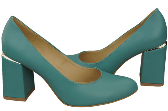 Dámská obuv Tyrkysové lodičky Přírodní kůže 179 ElitaBut