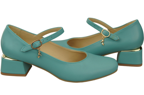 Dámská obuv Obuv s páskem Tyrkysová přírodní kůže 202 ElitaBut