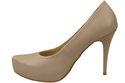 Dámská obuv Cappuccino Světlé lodičky Stiletto z přírodní kůže 205 ElitaBut