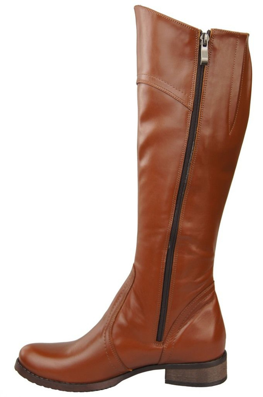 Obuv Dámské boty z přírodní kůže 597 Brown ElitaBut