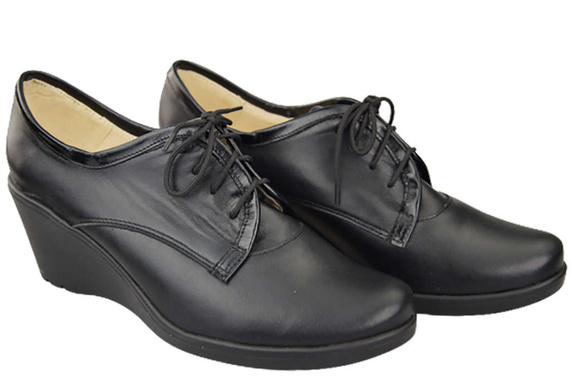 Obuv Dámské vysoké podpatky z přírodní kůže Černá 181 ElitaBut