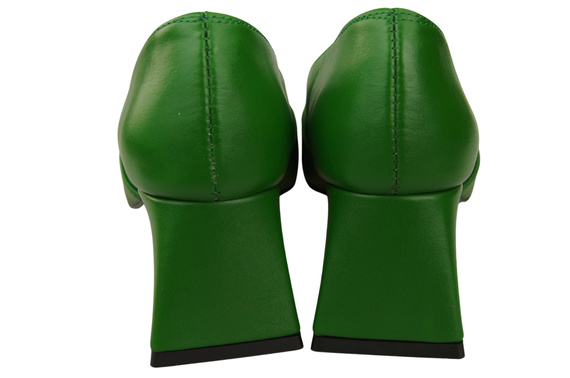 Dámské Lodičky Zelená Pravá Kůže Špičatá Špička Podpatek ElitaBut 221
