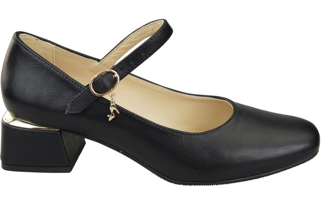 Dámská obuv Černé páskové lodičky Přírodní kůže 202 ElitaBut