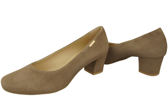 Pohodlná dámská obuv Cappuccino Dark Natural Leather Suede 172 Od ElitaBut