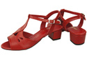 Dámská obuv Sandály Červená přírodní kůže 169 ElitaBut
