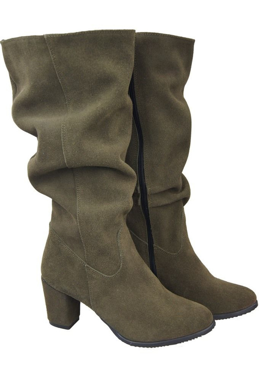 Dámské kozačky Bottle přírodní kůže Velour 141 ElitaBut