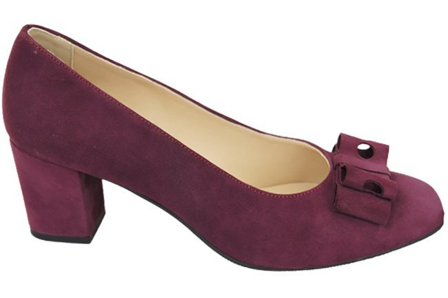 Dámská obuv Dámské lodičky Maroon semišová kůže 163 ElitaBut