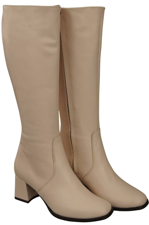 Pohodlné dámské boty Powder Pink s nízkým podpatkem z přírodní kůže 212 ElitaBut