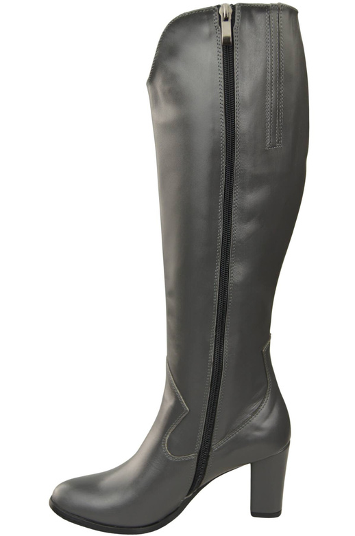 Stylová obuv Dámské kozačky Graphite na jehlovém podpatku z přírodní kůže 211 ElitaBut